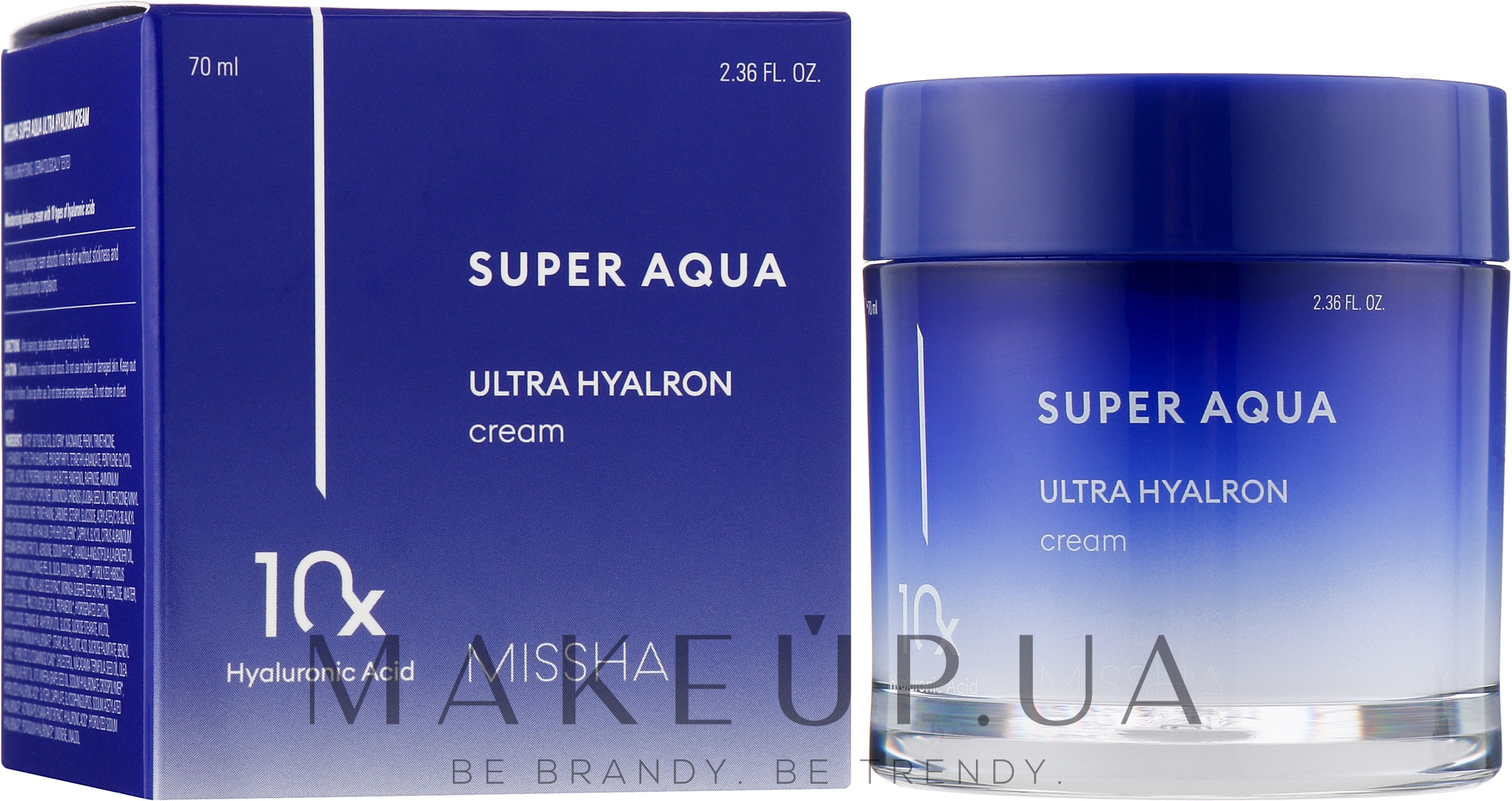 Зволожувальний крем для обличчя - Missha Super Aqua Ultra Hyalron Cream — фото 70ml