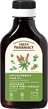 Олія проти лупи "Касторова олія та реп'ях" - Green Pharmacy Anti-Dandruff Hair Oil — фото N1