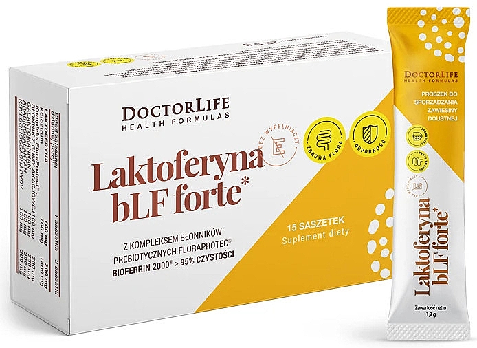 Дієтична добавка "Лактоферин" 100, 15 шт. - Doctor Life Laktoferyna — фото N1