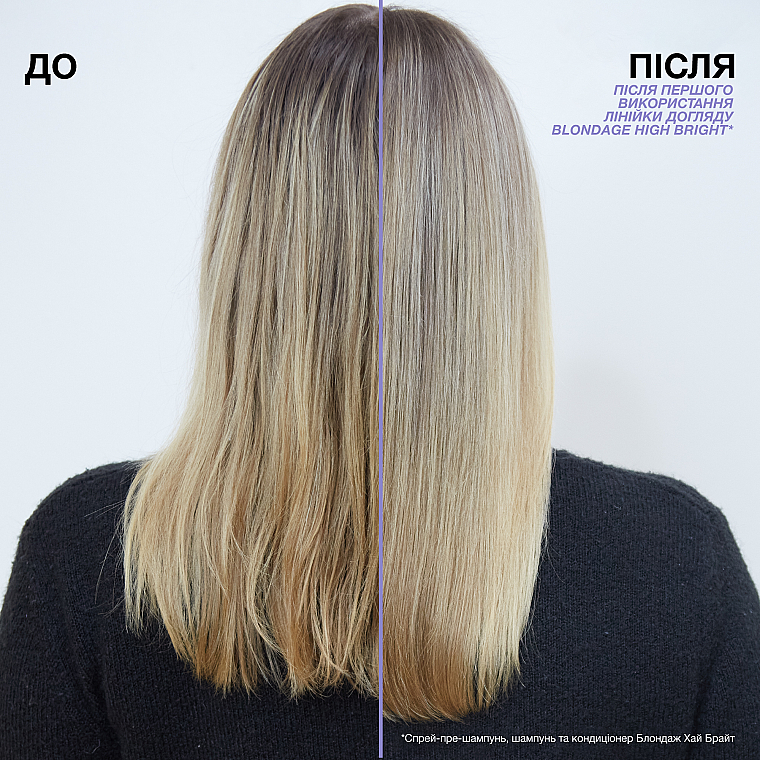 Спрей-прешампунь для яскравості кольору фарбованого волосся відтінку блонд - Redken Blondage High Bright Pre-Treatment — фото N9