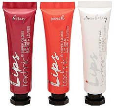 Набор - Technic Cosmetics Super Gloss Trio Lip Balm Set (lip/balm/3x10ml) — фото N2