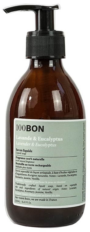 Жидкое мыло - 100BON Lavande & Eucalyptus Liquid Soap — фото N1