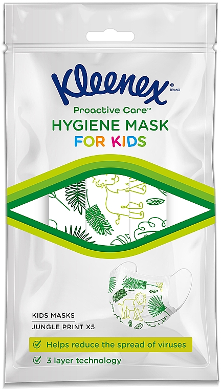 Маска гігієнічна для дітей, 5 шт. - Kleenex Kids Hygiene Mask — фото N2