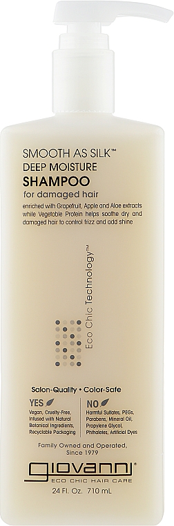 Шампунь для пошкодженого волосся - Giovanni Smooth as Silk Deep Moisture Shampoo — фото N3