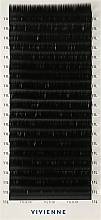 Накладні вії "Elite", чорні, 20 ліній (0,1, L, 11) - Vivienne — фото N1