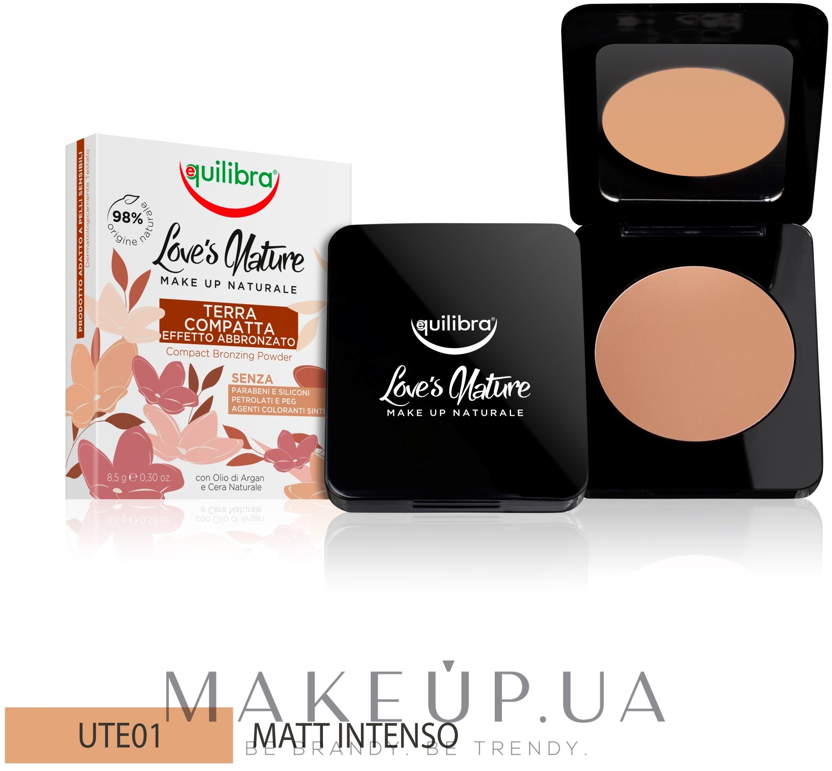 Компактная бронзирующая пудра для лица - Equilibra Love's Nature Compact Bronzing Powder — фото 01 - Intense Matte