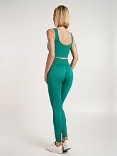 Леггинсы женские "LEGGINGS RIB", emerald - Giulia — фото N5