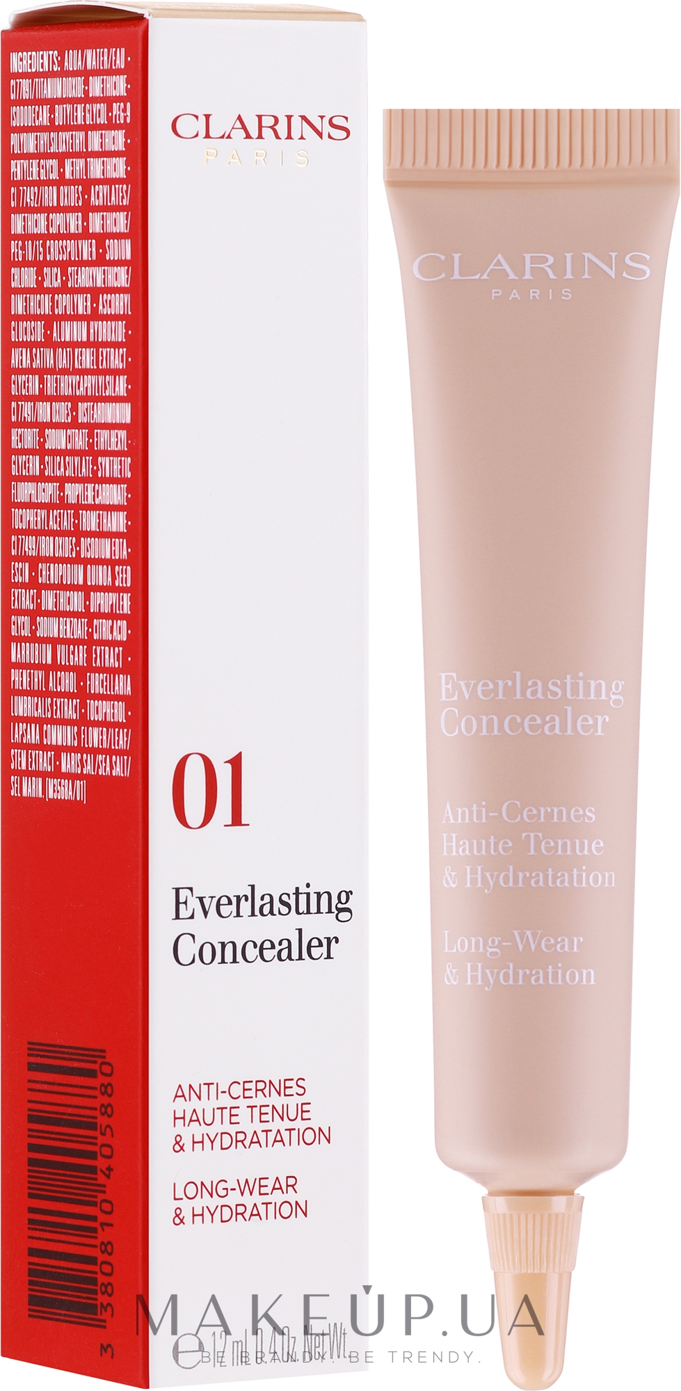 Консилер - Clarins Everlasting Long-Wearing And Hydration Concealer — фото 01 - Light Neutral