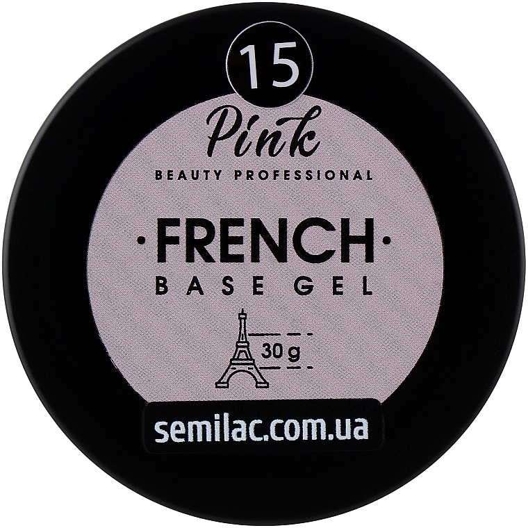 Камуфлирующая и укрепляющая база для ногтей, 30 мл - Pink French Base Gel — фото N1