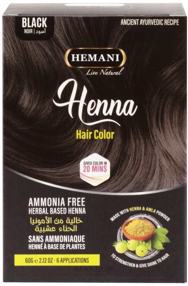 Хна для волос - Hemani Henna Natural Hair Color — фото Black