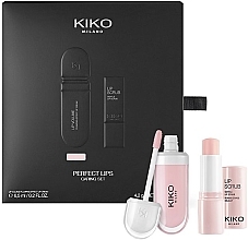 Духи, Парфюмерия, косметика Набор - Kiko Milano Perfect Lips Caring Set (lip/scrb/4.2g + lip/cream/6.5ml)