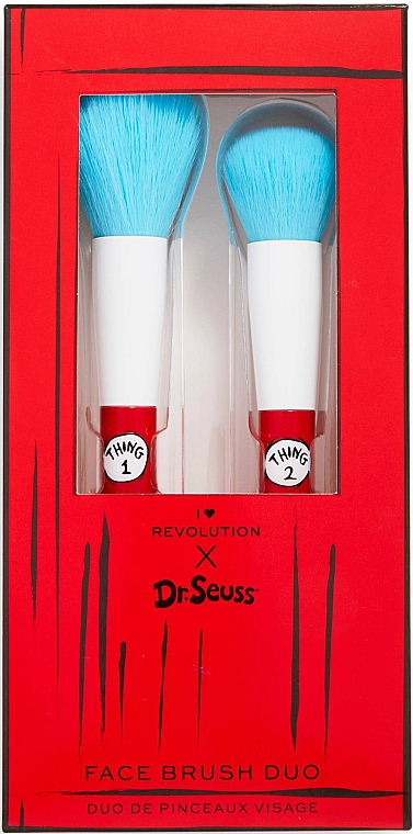 Набір пензлів для макіяжу - I Heart Revolution Dr. Deuss Face Brush Duo — фото N2