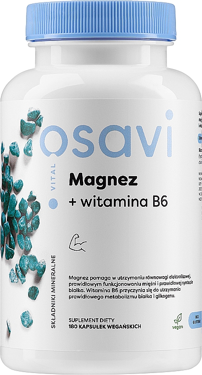 Харчова добавка "Магній + B6" - Osavi Magnesium + Vitamin B6 — фото N3