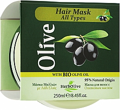 Маска для волос с маслом оливы - Madis HerbOlive Olive Oil Hair Mask All Hair Types — фото N2