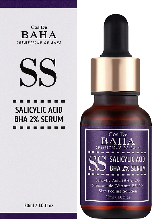 Сироватка для обличчя із саліциловою кислотою 2% - Cos De BAHA Salicylic Acid 2% Serum — фото N2