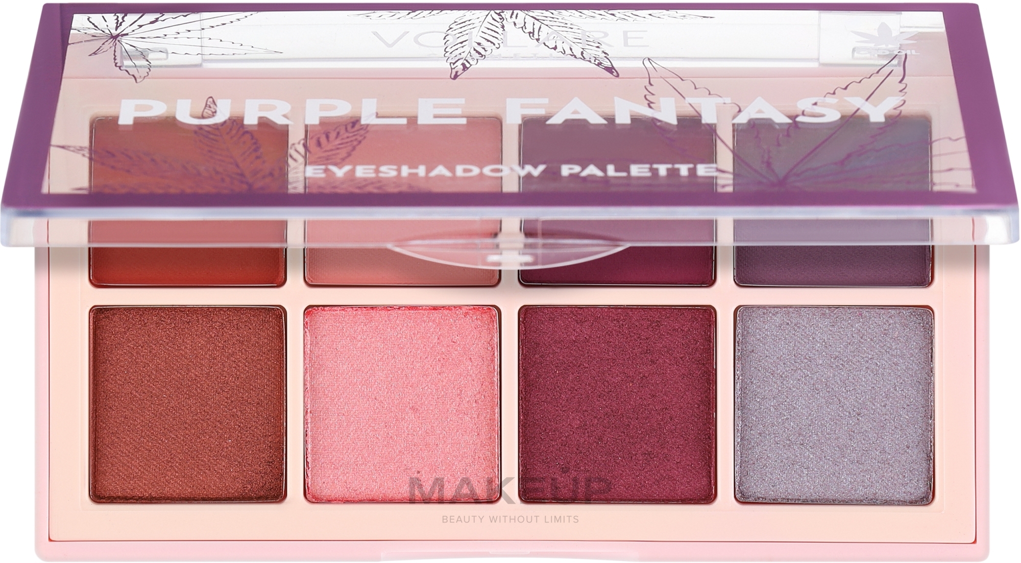 Палетка теней для век - Vollare Purple Fantasy Eyeshadow Palette — фото 11g