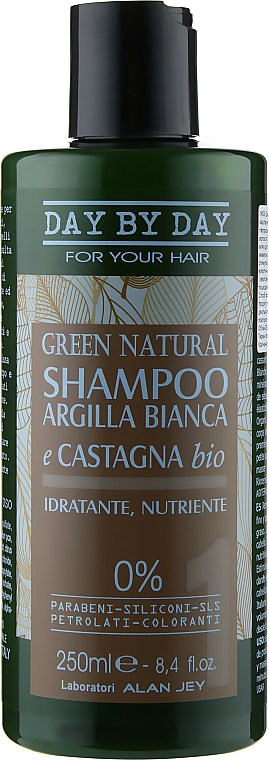 Шампунь з білою глиною і каштаном - Alan Jey Green Natural Shampoo — фото N1