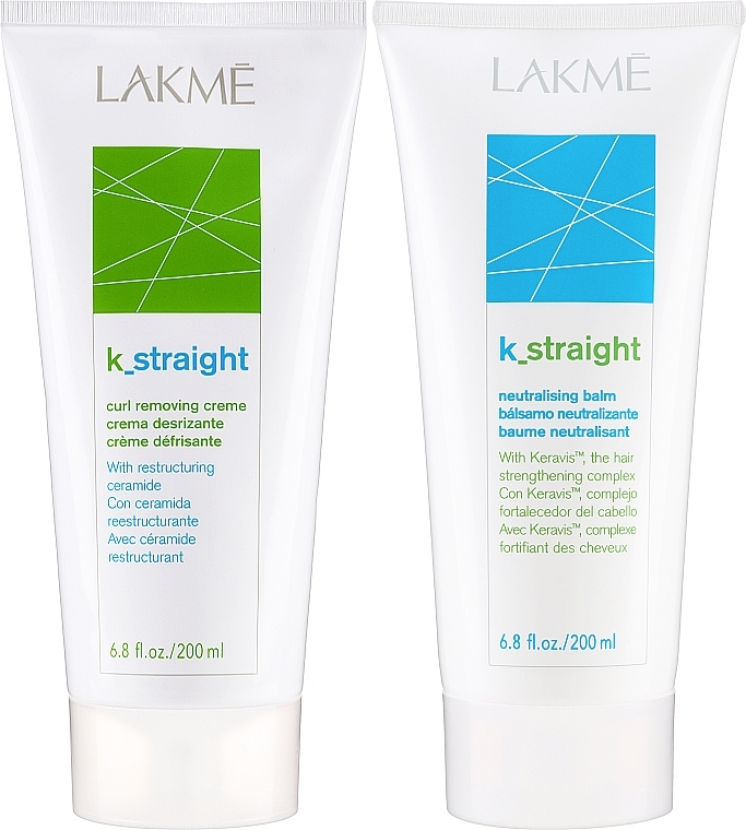 Комплекс для випрямлення пористого та ослабленого волосся - Lakme K.Straight Curl Removing System for Sensitive Hair 1 — фото N2