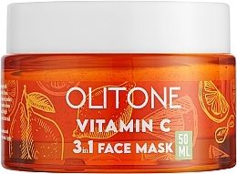 УЦІНКА Освітлювальна омолоджувальна глиняна маска-скраб 3 в 1 - Olitone Vitamin C 3in1 Face Mask * — фото N1
