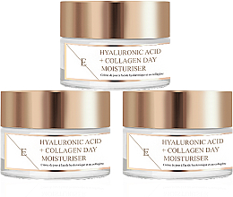 Парфумерія, косметика Набір - Eclat Skin London Hyaluronic Acid & Collagen Day Moisturiser (f/cream/3x50ml)