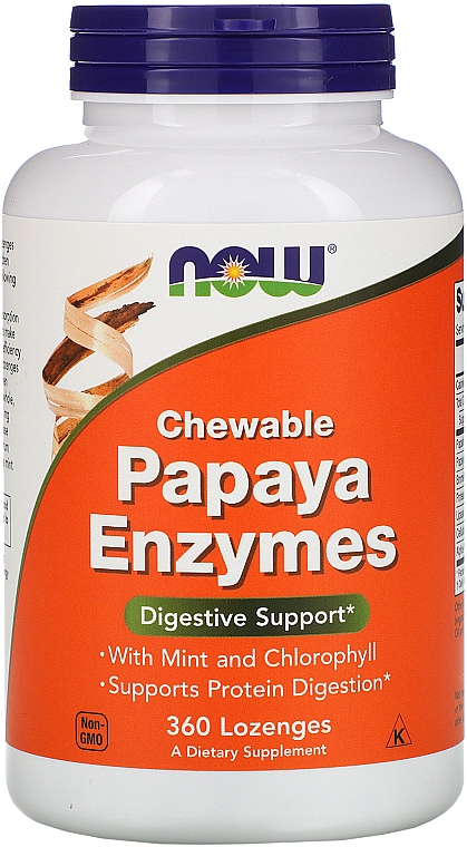 Капсулы "Ферменты папайи" - Now Foods Chewable Papaya Enzymes — фото N4