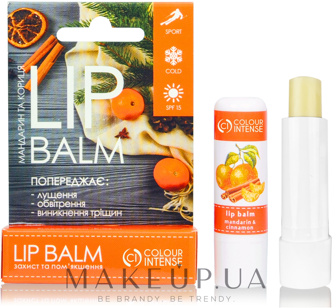 Бальзам для губ захисний "Мандарин і кориця" - Colour Intense Mandarin and Cinnamon Lip Balm — фото 5g