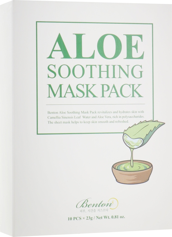 Зволожувальна маска для обличчя - Benton Aloe Soothing Mask Pack — фото N1