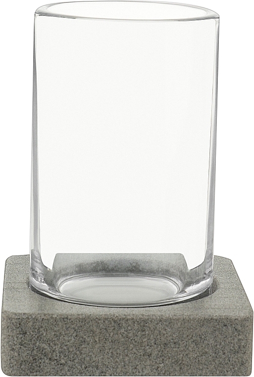 Склянка для зубних щіток, сірий мармур - Q-Bath Pure Natural — фото N1
