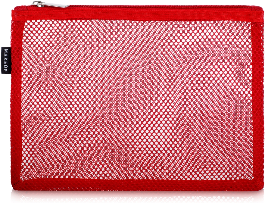 Косметичка дорожная, красная "Red mesh", 23 х 15см - MAKEUP — фото N1