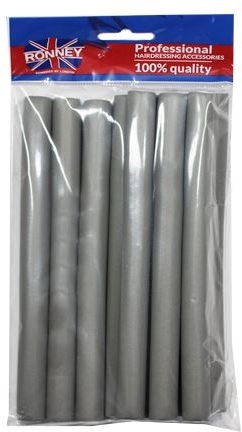 Профессиональные гибкие бигуди 18/210, серые - Ronney Professional Flex Rollers — фото N1