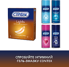 Презервативы латексные с силиконовой смазкой особенно тонкие, 3 шт - Contex Lights — фото N6