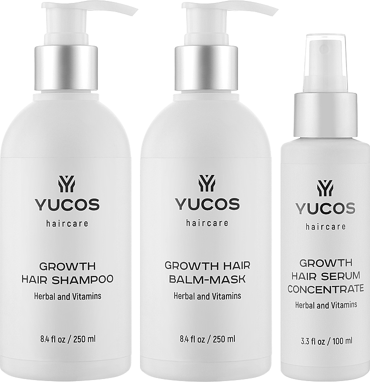 Набор - Yucos Growth Hair (shm/250ml + balm/mask/250ml + serum/100ml) — фото N3