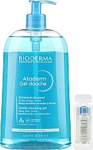 Набор - Bioderma Atoderm (sh/gel/1000ml + sh/oil/5ml) — фото N2