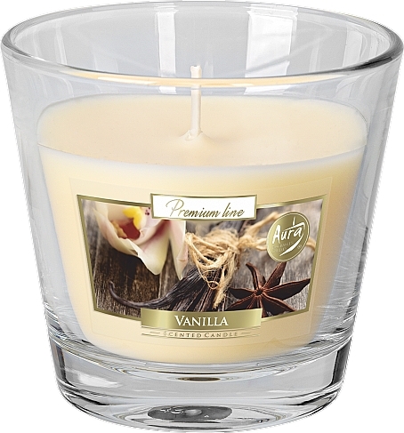 Ароматическая премиум-свеча в стакане "Ваниль" - Bispol Premium Line Scented Candle Vanilla — фото N1