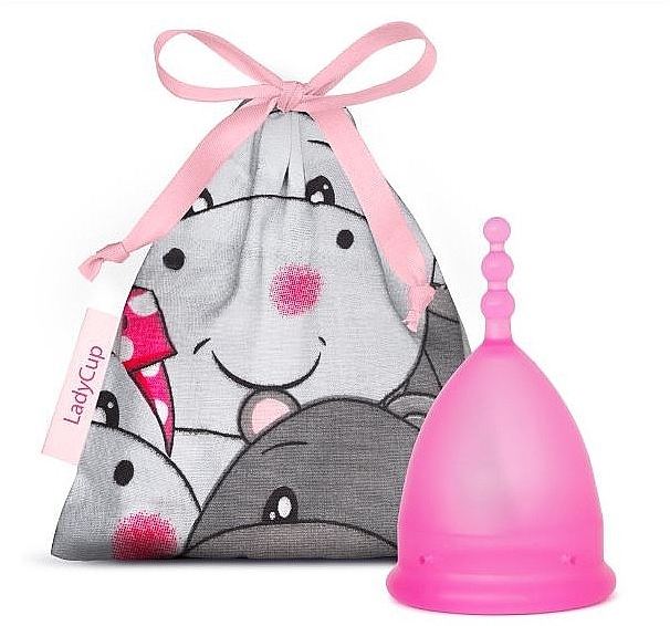 Менструальна чаша, розмір S, рожева - LadyCup Revolution Pinky Hippo — фото N1