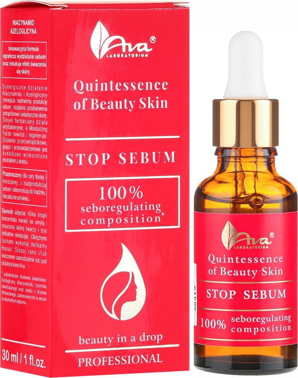 Сыворотка для жирной кожи лица - Ava Laboratorium Quintessence Of Beauty Stop Sebum Serum — фото N1