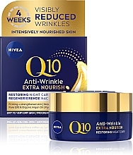 Парфумерія, косметика Відновлюючий нічний крем проти зморщок - NIVEA Q10 Anti-Wrinkle Extra Nourish Restoring Night Care