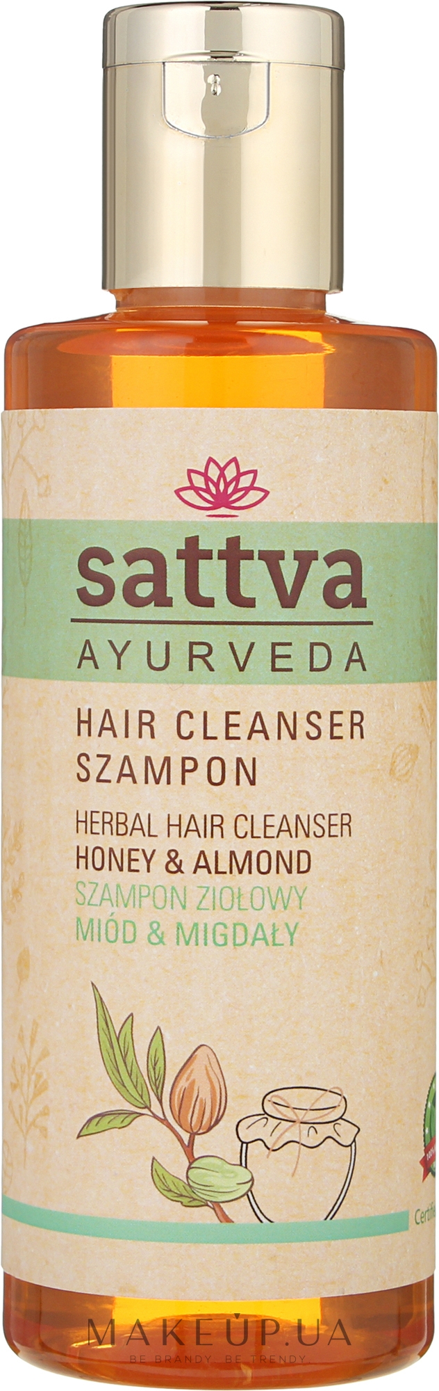 Шампунь для волос - Sattva Ayurveda Honey & Almond Shampoo — фото 210ml