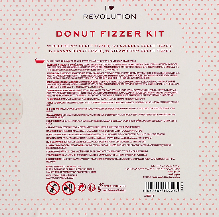 Набір - I Heart Revolution Donut Fizzer Kit (bath/fiz/40gx4) — фото N2