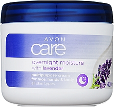 Парфумерія, косметика Універсальний живильний крем для обличчя, рук і тіла з лавандою - Avon Care Overnight Moisture With Lavender Cream