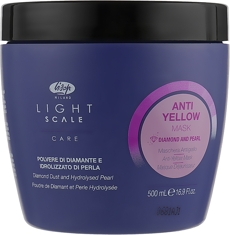 Маска против желтизны волос с фиолетовыми пигментами - Lisap Light Scale Anti Yellow Mask