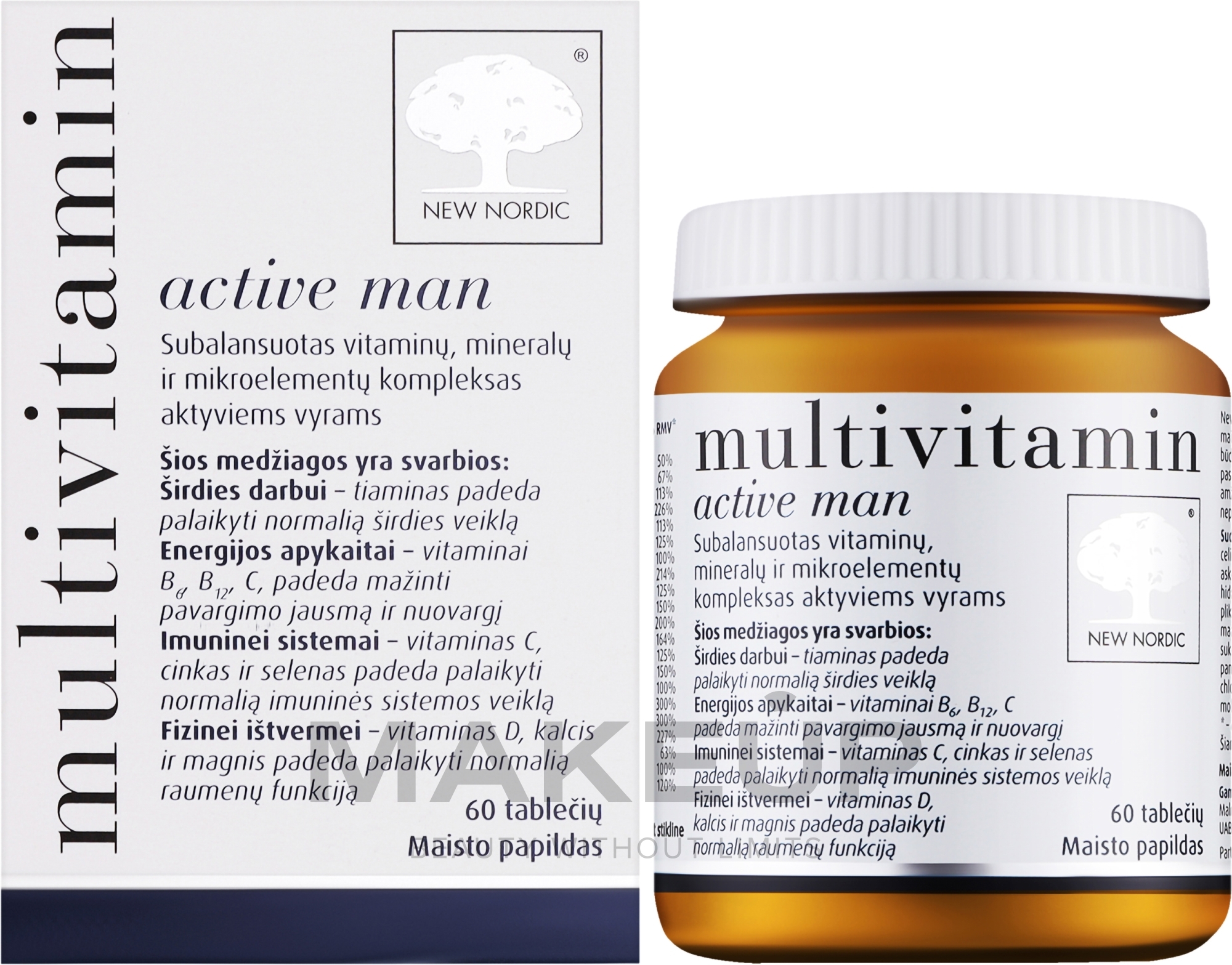 Мультивитамины для мужчин - New Nordic Multivitamin Active Man — фото 60шт