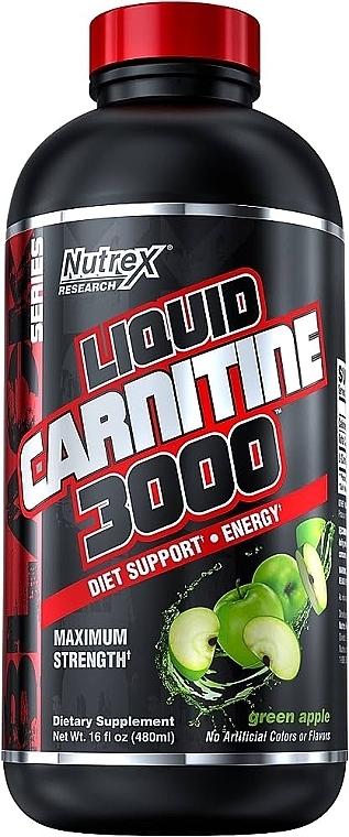 Рідкий карнітин - Nutrex Research Liquid Carnitine Green Apple 3000 — фото N1