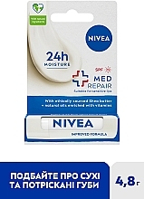 Бальзам-догляд для губ - NIVEA Med Repair Lip Balm SPF15 — фото N2