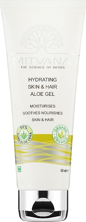 Зволожувальний гель алое для шкіри та волосся - Mitvana Hydrating Skin & Hair Aloe Gel — фото N1