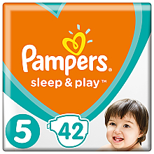 Підгузки Pampers Sleep & Play Розмір 5 (Junior) 11-16 кг, 42 шт - Pampers — фото N1
