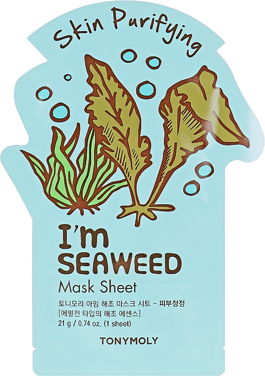 Листовая маска для лица - Tony Moly I'm Real Seaweeds Mask Sheet 