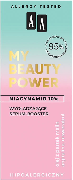 Розгладжувальна сироватка-бустер для обличчя - AA My Beauty Power Niacinamide 10% Smoothing Serum-Booster — фото N3