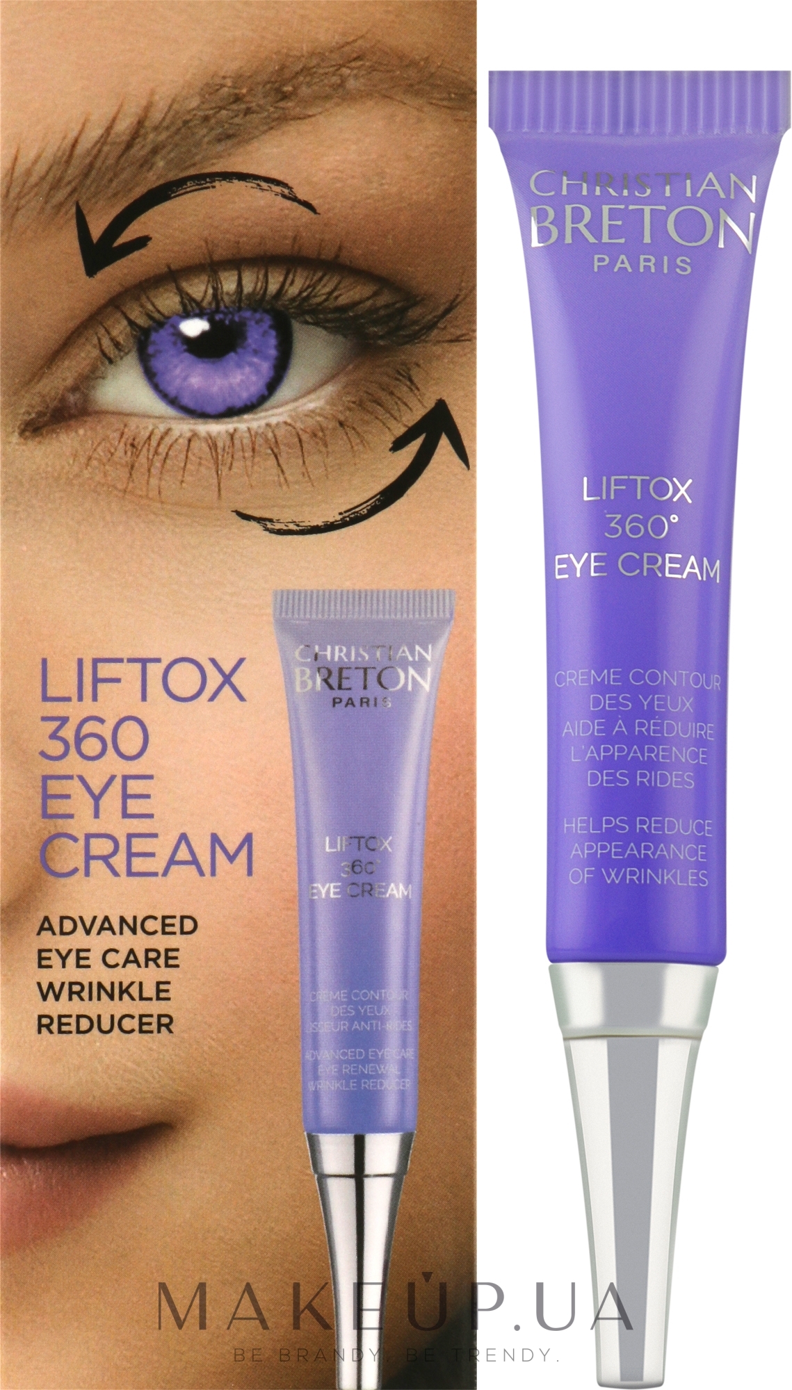 Відновлювальний крем для розгладження зморщок навколо очей - Christian Breton Eye Priority Liftox 360° Eye Cream — фото 15ml