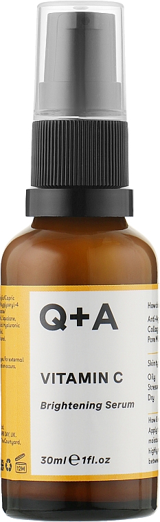 Освітлювальна сироватка для обличчя - Q+A Vitamin C Brightening Serum — фото N1